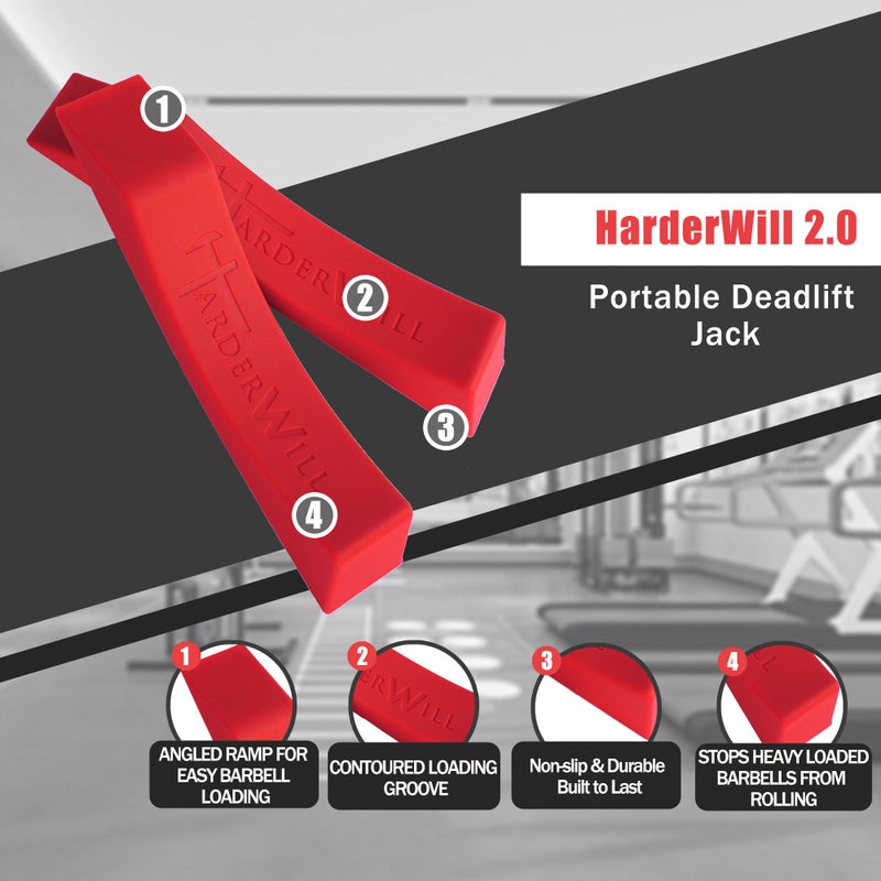 HarderWill Deadlift Jack Alternative (1 Pair) Easy to Load and Unload Weight Plates, Perfect for Deadlift, Crossfit, Powerlifting, Weightlifting, Home Gym for Your Gym Bag - Image 5
